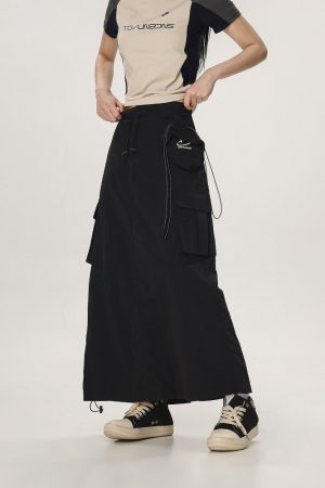 High-Waisted Vintage-Inspired Quick-Dry Work Skirt for Women - Casual Cool Slim Long Skirt, Perfect for American Style Outfits