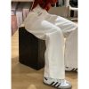 High-Waisted White Straight-Leg Loose Jeans for Women, Plus Size, Flattering Wide-Leg Style, 2025 Trendy Fashion