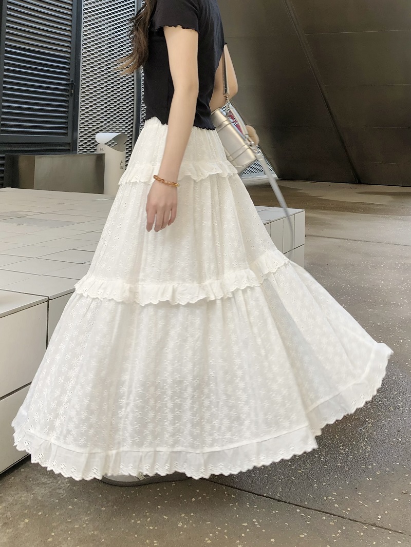 Hollow Lace Long Skirt - Elegant Cake Skirt for Women, Perfect for 90s Style and Special Occasions, Limited Time Discount Hollow Lace Long Skirt - Elegant Cake Skirt for Women, Perfect for 90s Style and Special Occasions, Limited Time Discount