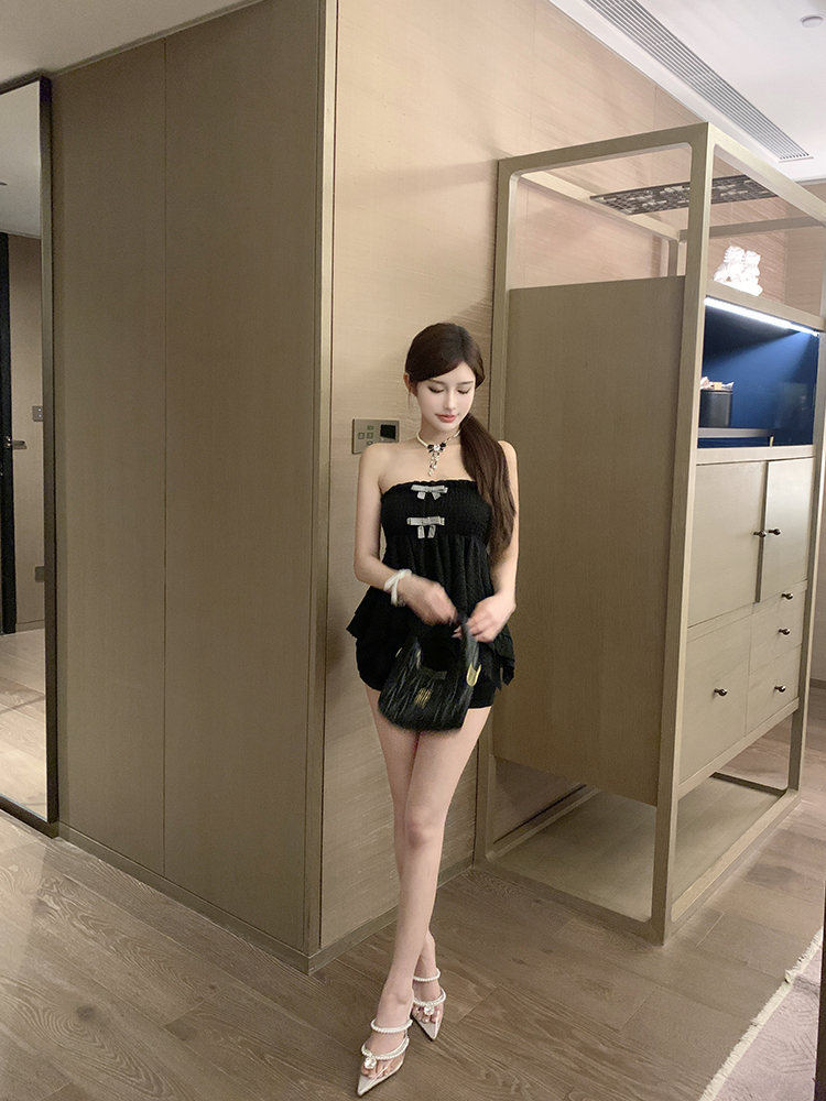 Hollow Lace Vest Top - Irregular Strapless Design for Trendy 90s Y2K Style Fashion Hollow Lace Vest Top - Irregular Strapless Design for Trendy 90s Y2K Style Fashion