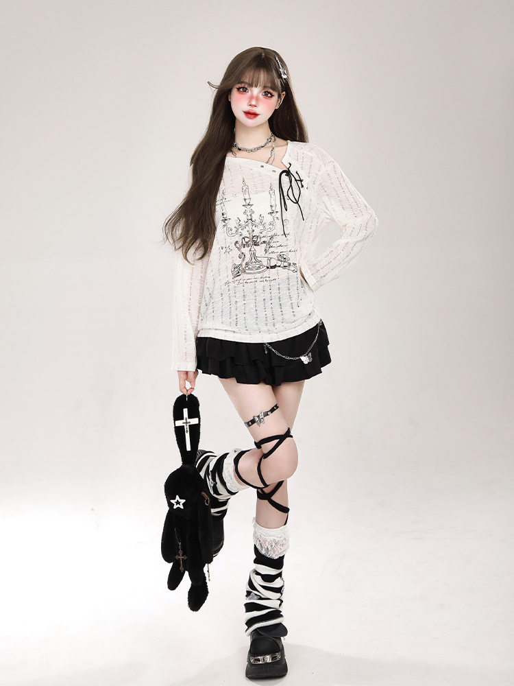 Hollow Long Sleeve Top for Women - Spicy Girl Printed Sun Protection Cover-Up - Trendy Summer 2024 Fashion Hollow Long Sleeve Top for Women - Spicy Girl Printed Sun Protection Cover-Up - Trendy Summer 2024 Fashion