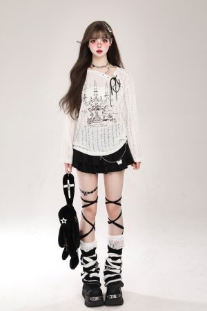 Hollow Long Sleeve Top for Women - Spicy Girl Printed Sun Protection Cover-Up - Trendy Summer 2024 Fashion