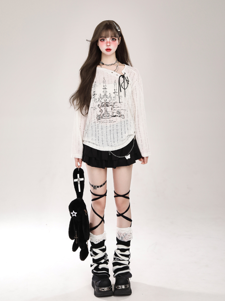 Hollow Long Sleeve Top for Women - Spicy Girl Printed Sun Protection Cover-Up - Trendy Summer 2024 Fashion Hollow Long Sleeve Top for Women - Spicy Girl Printed Sun Protection Cover-Up - Trendy Summer 2024 Fashion