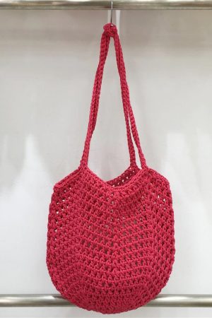Hollow Mesh Hand-Crocheted Tote Bag â€“ Fashionable Summer Fishing Net Shoulder Bag for Women