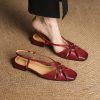 Hollow Slim Genuine Leather Open-Toe Sandals for Women - Sweet Artistic Fashion, Spring/Summer 2023, Trendy Y2K Style