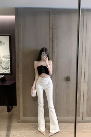 Hollowed-Out Slim Short Vest Top - Trendy Y2K Style Sleeveless Crop Top for Women