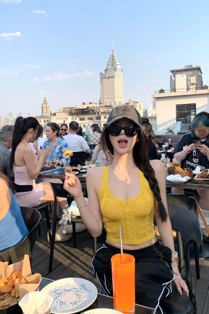 Ice Green Sleeveless Knitted Crop Top for Women - Summer Bubble Design, Short & Sexy Fashion Essential