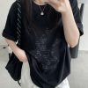 Irregular Letter Print Short Sleeve T-Shirt for Women - Sun Grapefruit Casual Top for Spring Summer, Y2K Style, Loose Fit