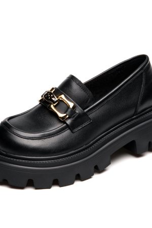 Italian Cowhide Soft-Soled Retro Leisure Shoes for Women - Comfortable Non-Tiring Design, Perfect for Everyday Style