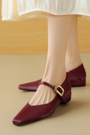 Italian-Inspired Low-Heeled Mary Jane Shoes for Women - Stylish French Literary Flat Single Shoes
