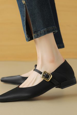 Italian-Inspired Low-Heeled Mary Jane Shoes for Women - Stylish French Literary Flat Single Shoes