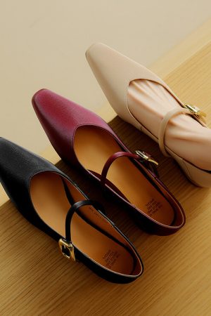 Italian-Inspired Low-Heeled Mary Jane Shoes for Women - Stylish French Literary Flat Single Shoes