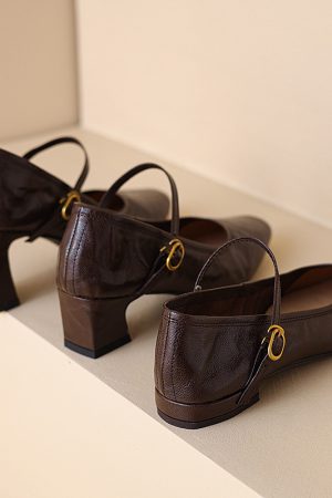 Italian-Style 7 cm Soft Sole Flat Shoes, Comfortable First Layer Sheepskin, Easy to Wear Footwear for Everyday Style