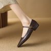 Italian-Style 7 cm Soft Sole Flat Shoes, Comfortable First Layer Sheepskin, Easy to Wear Footwear for Everyday Style