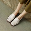Italian-Style Genuine Leather Round-Toe Loafers - Thick-Soled Autumn Shoes for Skirts - Chic & Stylish Footwear
