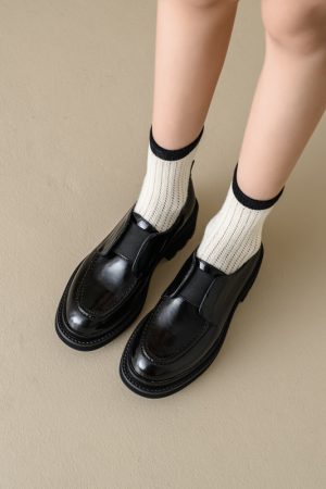 Italian-Style Genuine Leather Slip-On Loafers for Women, 4.5 cm Soft Sole, Comfortable Round Toe, Perfect for Everyday Wear