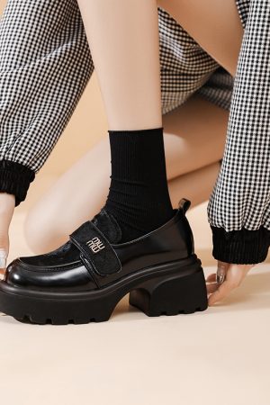 Italian-Style Genuine Leather Thick-Soled Loafers for Women - 6 cm Soft Sole Comfortable Shoes - New Model MM