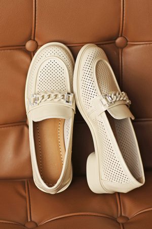 Italian-Style Hollow Genuine Leather Loafers - Soft-Soled, Non-Fatiguing Flats, 2.5 cm Heel - Trendy Y2K Fashion Footwear