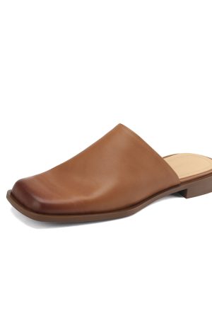 Italian-Style Soft Sole Leather Flats - 2.5 cm Square Toe, Ultra Soft Comfort for All-Day Wear