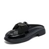 Italian-Style Soft Sole Summer Bow Mesh Patent Leather Shoes - Comfortable 3 cm Heels for Effortless Style