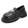 Italian-Style Soft-Soled 4.5 cm Thick-Soled Genuine Leather Loafers for Women - Non-Fatiguing Comfort 2024