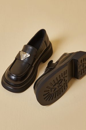 Italian-Style Soft-Soled 4.5 cm Thick-Soled Genuine Leather Loafers for Women - Non-Fatiguing Comfort 2024