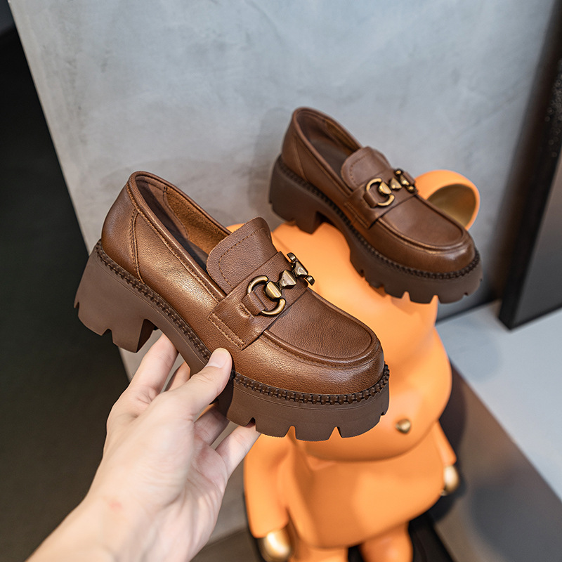 Italian-Style Soft-Soled 6 cm Thick-Soled Loafers for Women - Fashionable and Versatile Footwear Italian-Style Soft-Soled 6 cm Thick-Soled Loafers for Women - Fashionable and Versatile Footwear