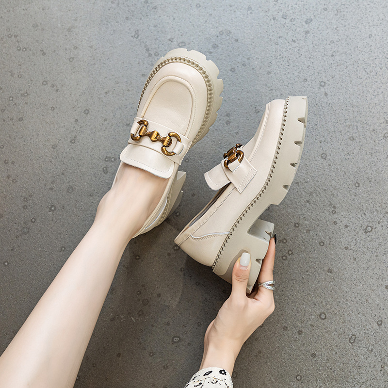 Italian-Style Soft-Soled 6 cm Thick-Soled Loafers for Women - Fashionable and Versatile Footwear Italian-Style Soft-Soled 6 cm Thick-Soled Loafers for Women - Fashionable and Versatile Footwear