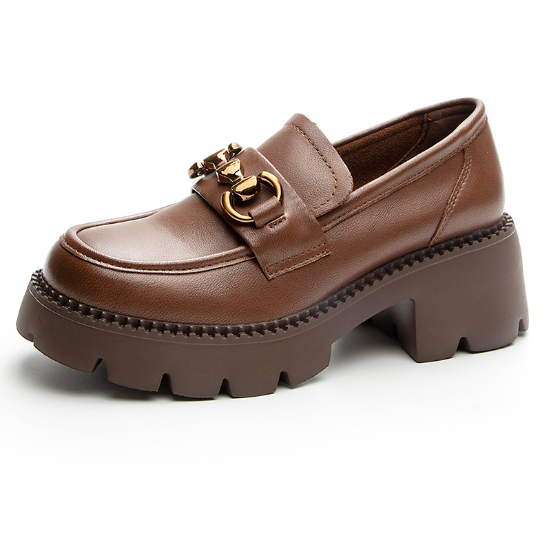 Italian-Style Soft-Soled 6 cm Thick-Soled Loafers for Women - Fashionable and Versatile Footwear Italian-Style Soft-Soled 6 cm Thick-Soled Loafers for Women - Fashionable and Versatile Footwear