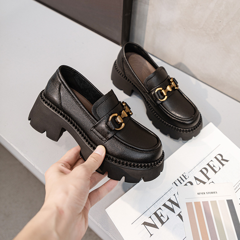 Italian-Style Soft-Soled 6 cm Thick-Soled Loafers for Women - Fashionable and Versatile Footwear Italian-Style Soft-Soled 6 cm Thick-Soled Loafers for Women - Fashionable and Versatile Footwear