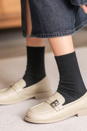 Italian-Style Soft-Soled Casual Loafers for Spring & Autumn - 2.5 cm Flat Non-Fatigue Shoes