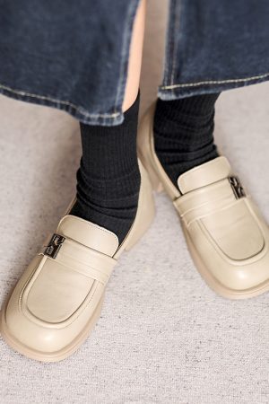 Italian-Style Soft-Soled Casual Loafers for Spring & Autumn - 2.5 cm Flat Non-Fatigue Shoes
