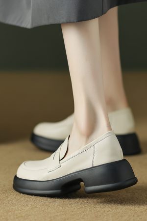 Italian-Style Soft-Soled Loafers - Comfortable Fashionable Shoes for Versatile Wear, 5 cm Heel, Perfect for Everyday and Casual Outfits