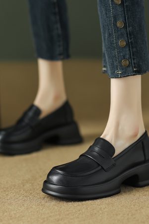 Italian-Style Soft-Soled Loafers - Comfortable Fashionable Shoes for Versatile Wear, 5 cm Heel, Perfect for Everyday and Casual Outfits