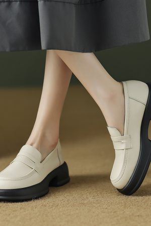 Italian-Style Soft-Soled Loafers - Comfortable Fashionable Shoes for Versatile Wear, 5 cm Heel, Perfect for Everyday and Casual Outfits