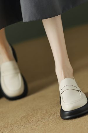 Italian-Style Soft-Soled Loafers - Comfortable Fashionable Shoes for Versatile Wear, 5 cm Heel, Perfect for Everyday and Casual Outfits