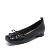 Italian-Style Soft-Soled Shoes with French Bow and Square Toe - Comfortable 2 cm Heels for Effortless All-Day Wear