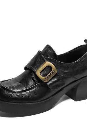 Italian-Style Soft-Soled Velcro Loafers for Women - Non-Fatiguing Comfort, Perfect for Spring and Autumn, 4.5 cm Heel Height