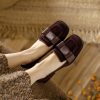 Italian-Style Suede High-Heeled Loafers for Women - Vintage French Design, Soft Sole, Comfortable Footwear