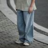 Japanese Gradient Retro Loose Straight-Leg Jeans for Men - Trendy Versatile Long Pants for Y2K and 90s Style