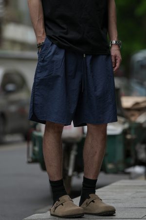 Japanese Retro Lightweight Quick-Dry Sports Shorts for Men and Women, Breathable Loose Casual Beach Five-Point Pants