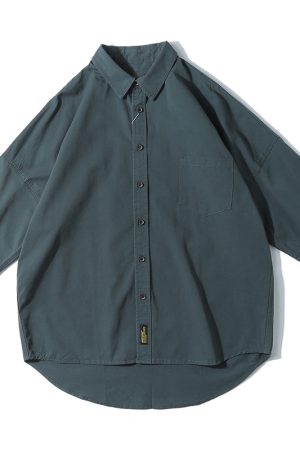 Japanese Retro Loose-Fitting Short-Sleeve Shirt for Men - Summer Trendy Fashion, Hong Kong Style, 90s Inspired Casual Wear