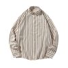 Japanese Retro Striped Long Sleeve Shirt for Men and Women â€“ Versatile Casual Top, Spring Fashion Essential