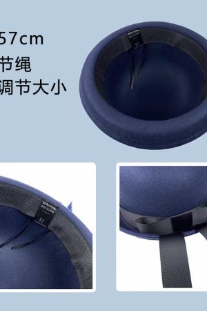 Japanese School Style Woolen Uniform Hat for Couples - College-Inspired Dumpling Gift Cap for Kindergarten and Casual Wear