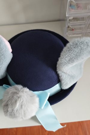 Japanese School Style Woolen Uniform Hat for Couples - College-Inspired Dumpling Gift Cap for Kindergarten and Casual Wear