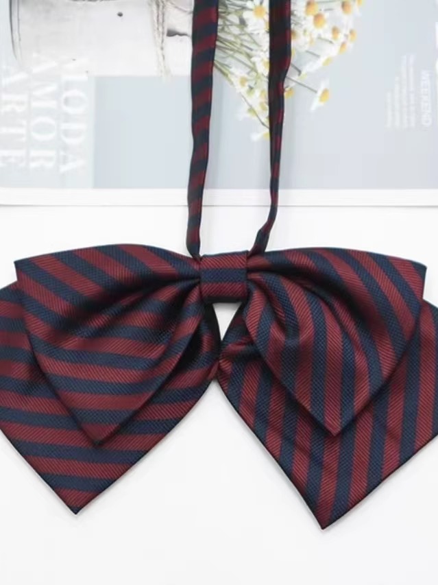 Japanese School Uniform Bow Tie Decoration for Women - Pudding Bear Original JK Style Non-Iron Shirt Accessory Japanese School Uniform Bow Tie Decoration for Women - Pudding Bear Original JK Style Non-Iron Shirt Accessory