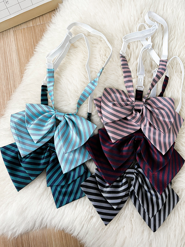 Japanese School Uniform Bow Tie Decoration for Women - Pudding Bear Original JK Style Non-Iron Shirt Accessory Japanese School Uniform Bow Tie Decoration for Women - Pudding Bear Original JK Style Non-Iron Shirt Accessory