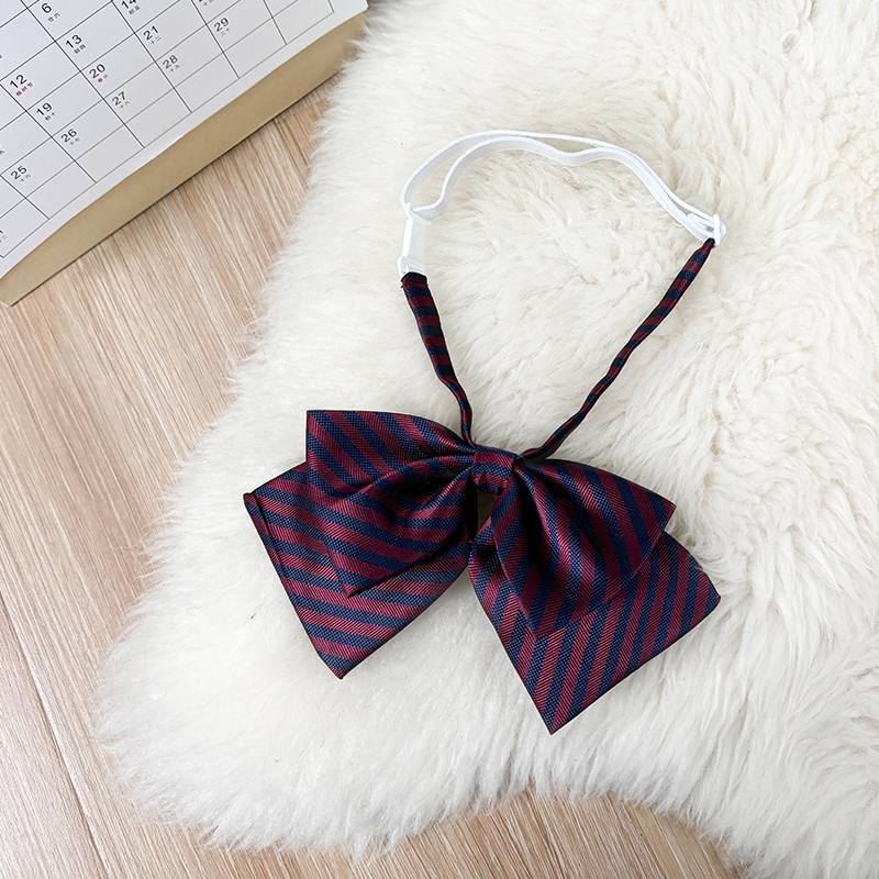 Japanese School Uniform Bow Tie Decoration for Women - Pudding Bear Original JK Style Non-Iron Shirt Accessory Japanese School Uniform Bow Tie Decoration for Women - Pudding Bear Original JK Style Non-Iron Shirt Accessory