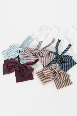 Japanese School Uniform Bow Tie Decoration for Women - Pudding Bear Original JK Style Non-Iron Shirt Accessory
