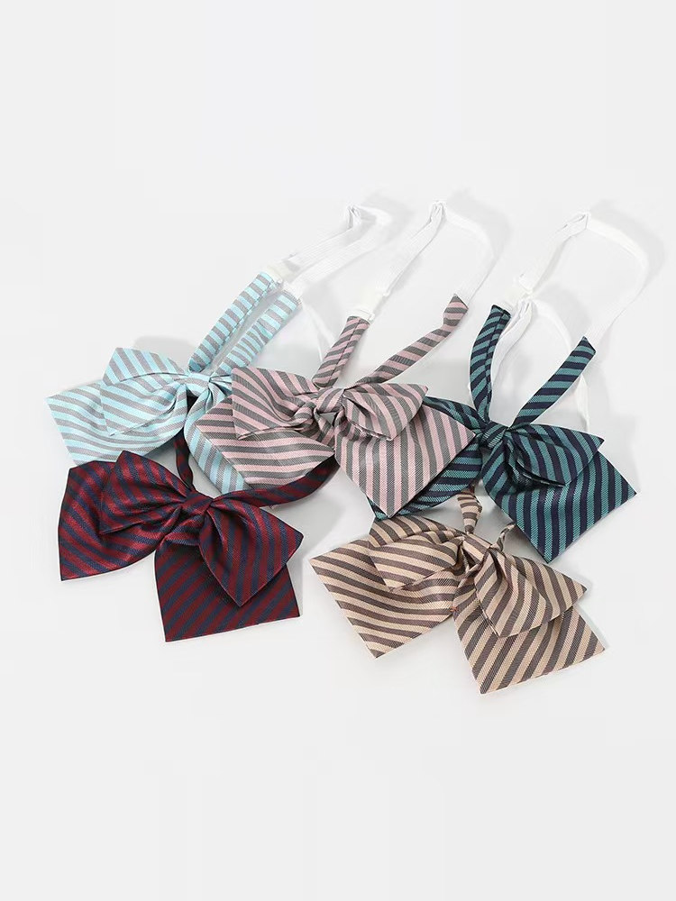 Japanese School Uniform Bow Tie Decoration for Women - Pudding Bear Original JK Style Non-Iron Shirt Accessory Japanese School Uniform Bow Tie Decoration for Women - Pudding Bear Original JK Style Non-Iron Shirt Accessory